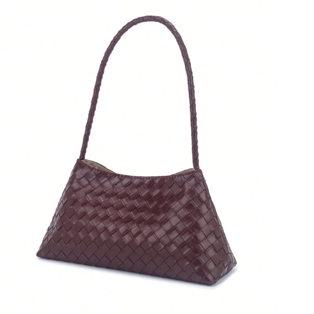 Dark Brown Woven Shoulder Bag - Picture 5 of 8